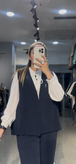 ست وست و شلوار زنانه قهوه ای روشن